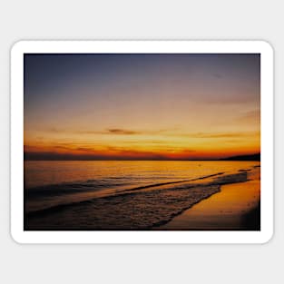 Sunset beach shore Sticker